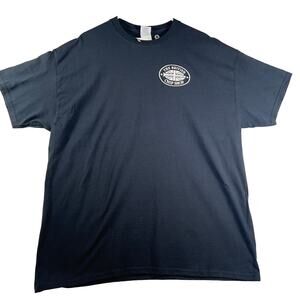 The British Chip Shop T-Shirt Mens XL Black w/ White Store Logo Front & Back NEW